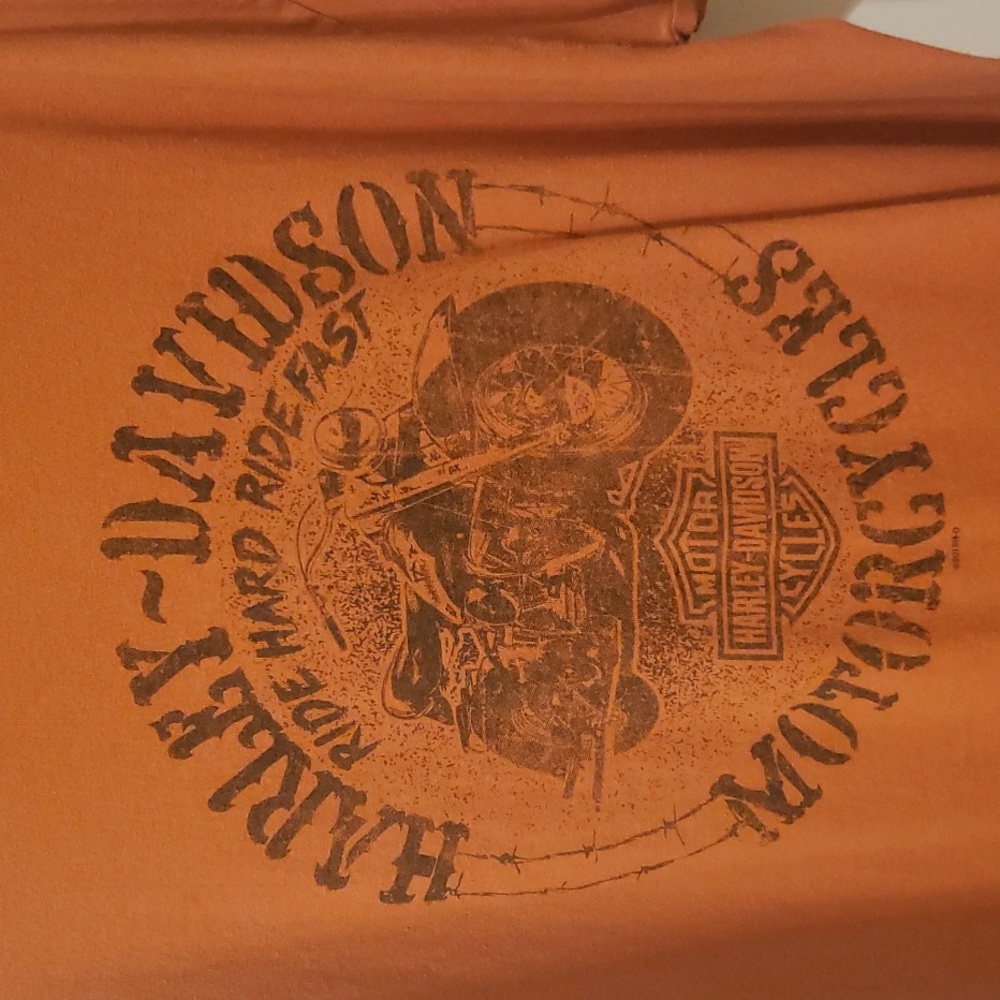 2019 Harley Davidson Williamsport, MD Orange T-shirt Mens Size XLarge